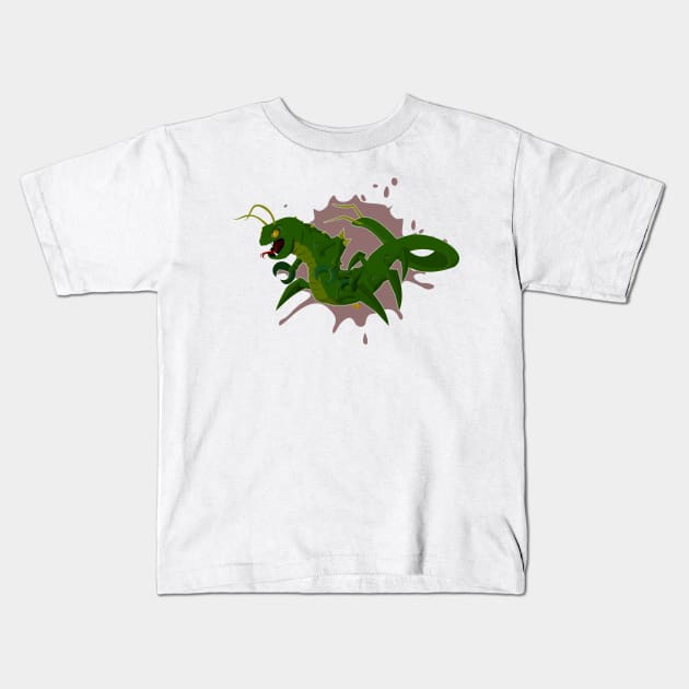 Angry Chilopoda Kids T-Shirt by vhzc